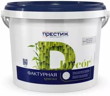Краска акриловая Престиж, рельефная, белая, 14 кг купить в СОМ