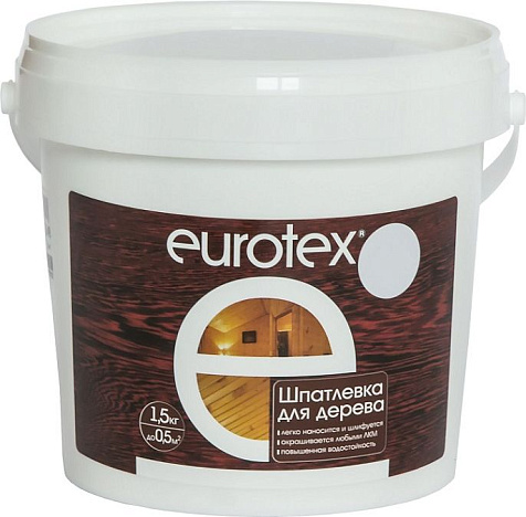 Шпатлевка по дереву Eurotex, сосна, 1.5 кг купить в СОМ