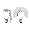Лампа светодиодная А60 20Вт Е27 теплый/Гаусс 23219 купить в СОМ