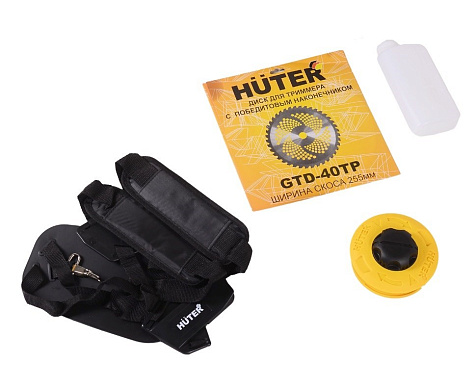 Триммер бензиновый HUTER GGT-2000 4Т, 2000 Вт, 4-х тактный, неразборная штанга, ремень, леска, нож купить в СОМ