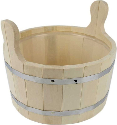 Ушат 10л с пластиковой вставкой Бацькина баня купить в СОМ