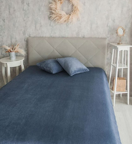 Плед Home Jalon Соты 200х220 сине-серый купить в СОМ