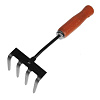 Грабельки Урожайная сотка 4-зубые, деревянная рукоятка купить в СОМ