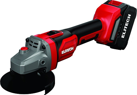 Машина углошлифовальная Elitech МШУ 2012БЛ, 20В, Li-ion, 2х 4.0А/ч, 125мм, б/щ купить в СОМ