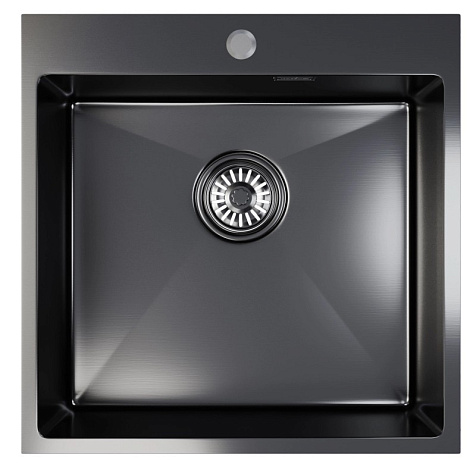 Мойка нержавеющая врезная Mixline Pro 500 х500 х200 мм, толщина 3 мм, графит купить в СОМ