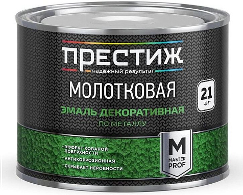 Эмаль Престиж с молотковым эффектом, золотистая, 0,4л купить в СОМ