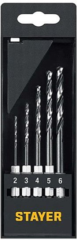 Набор сверл по металлу STAYER Impact Ready, 2.0-6.0мм, хвостовик 1/4", 5шт купить в СОМ
