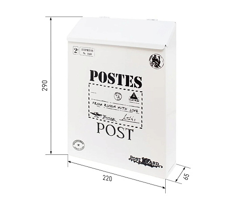 Ящик почтовый Аллюр №3010 белый купить в СОМ